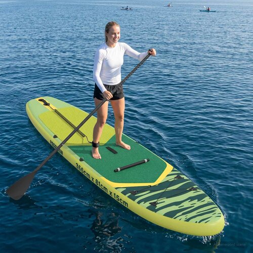 SUP Daska s Mjestom 2-u-1 POSEIDON 366 x 81 x 15 cm Zelena za Slike