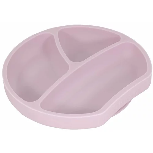 Kindsgut ružičasti silikonski dječji tanjur Plate, ø 20 cm