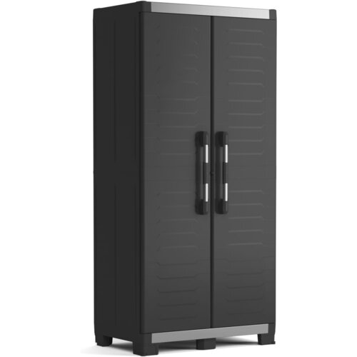Keter Omara s policami Garage XL črna in srebrna 188 cm Cene