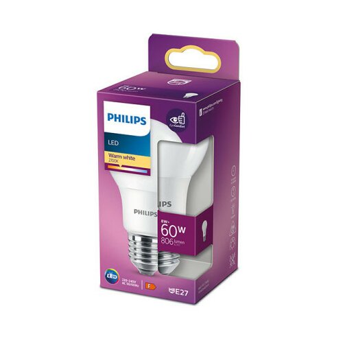 Philips LED sijalica 8W (60W) A60 E27 WW 2700K FR ND 1PF/10 Slike