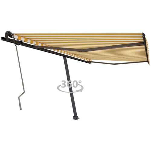  Samostojeća tenda na ručno uvlačenje 400 x 350 cm žuto-bijela Slike