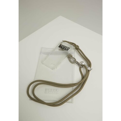 Urban Classics Phone Necklace With Additionals I Phone 8 Transparent/olive Slike