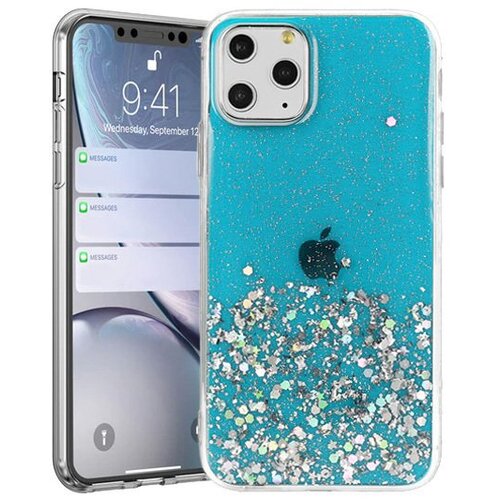  ovitek z ble&amp;scaron;čicami SPARKLE za iPhone 13 Pro Max - moder Slike