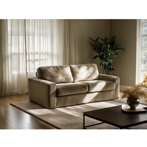 Makamii Sklopiva sofa od samta boja terakote 195 cm Nona &amp;ndash; Slike