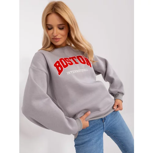 Fashion Hunters Grey hoodie, oversize fit