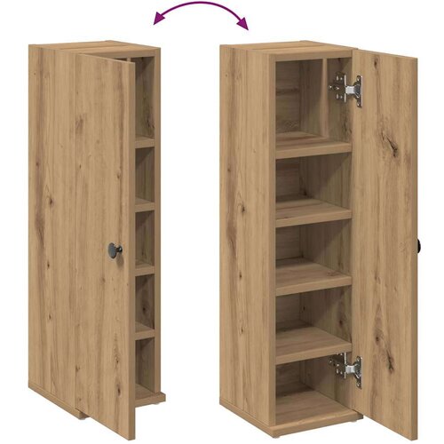 VidaXL Kupaonski ormarić s držačem za role boja hrasta 20,5x22x72 cm Slike