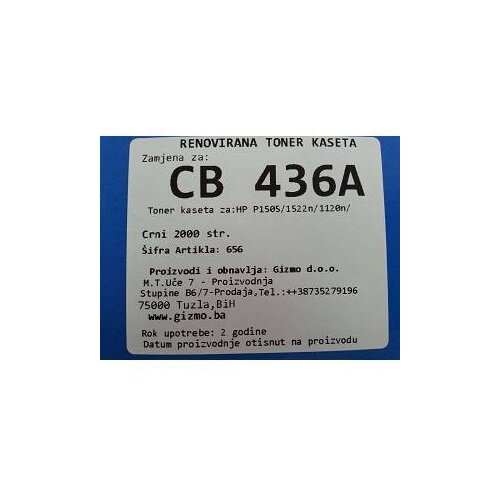  Zamjenska toner kaseta HP CB436A Cene