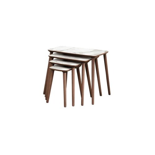 Hanah home Club set stolova Luci, 4 dijela, bijela Slike