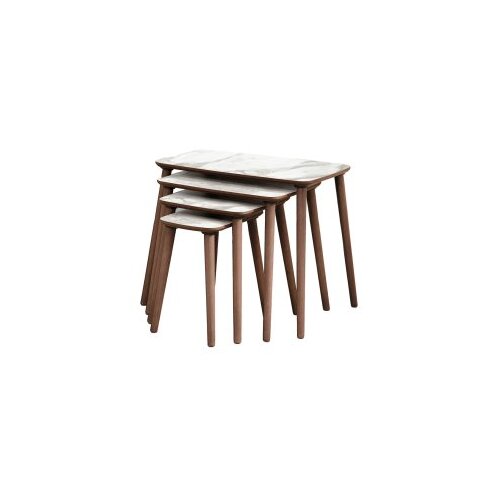 Hanah home Set stočića od 4 komada Luci White Slike