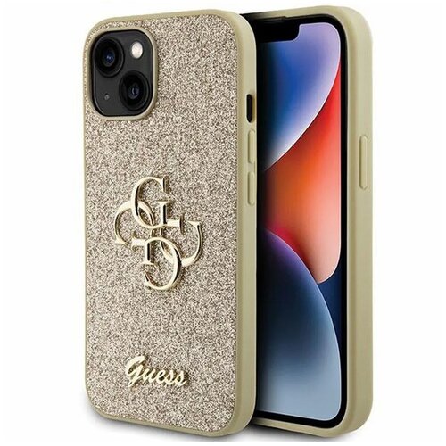 Guess Maska za telefon iPhone 15 6.1 GUHCP15SHG4SGD, Glitter, Zlatna Cene
