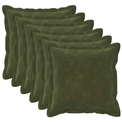  Presvlaka za jastuk 6 kom. HOUTEN Zelena 50 x 50 cm - Dizajn s paspulom Zelena 6 Cijene