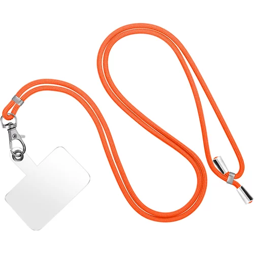 AVIZAR Vrvica za pametni telefon, univerzalna združljivostna torbica in ovitek z nastavljivo vrvico – oranžna, (20633132)