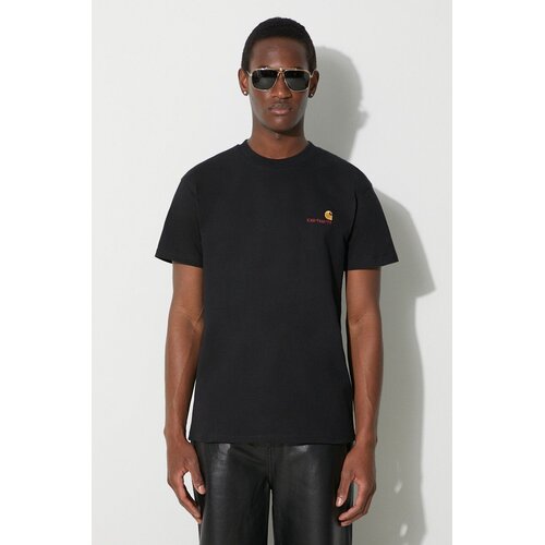 Carhartt WIP Pamučna majica S/S American Script T-Shirt za mu&scaron;karce, boja: crna, s aplikacijom, I029956.89XX Cijene