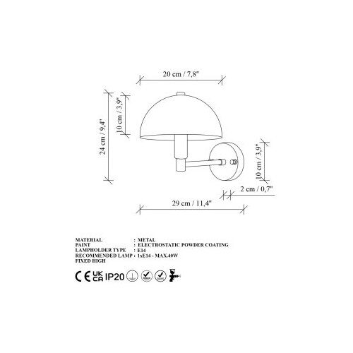 Opviq zidna lampa togg 14832 Slike