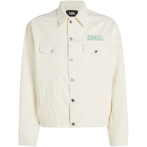 Karl Lagerfeld Prijelazna jakna zelena / bijela