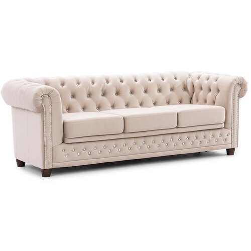 Ropez Bež bar&amp;scaron;unasti sklopiva sofa 203 cm York Blik &amp;ndash; Slike