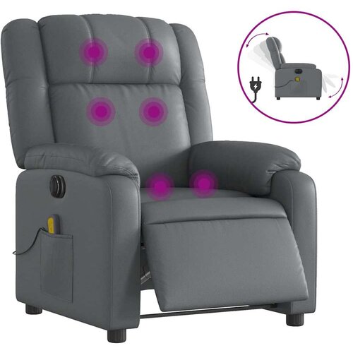 Maison Chic Električni masažni naslanjač - Relax naslanjač sivo umetno usnje, (22134783) Cene
