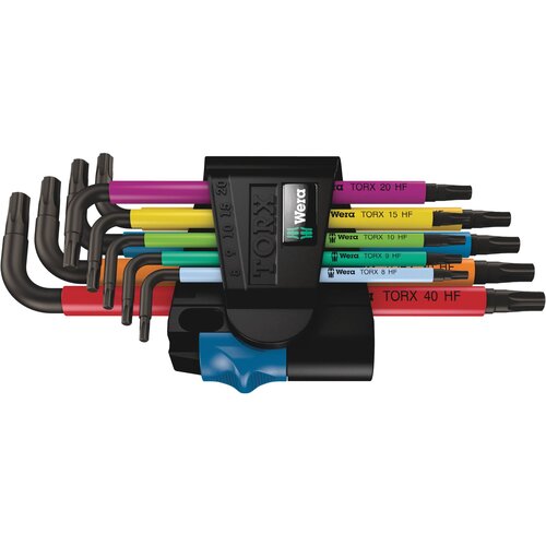 Wera 967/9 TX Multicolour HF 1 L-Key Set with holding function Slike