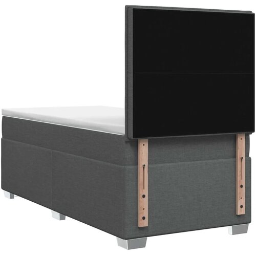  Boxspring krevet s madracem Tamnosiva 90 x 200 cm Tkanina - Tamnosiva 90 x 200 cm Dizajn linija Slike