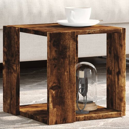 The Living Store Klubska mizica dimljeni hrast 32x32x30 cm inženirski les - Klubska Mizica, (21574328) Cene