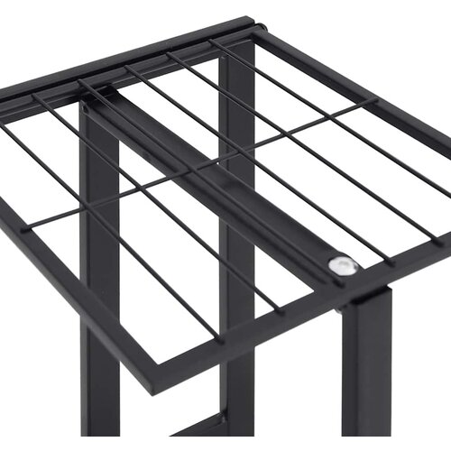  Stalak za cvijeće s 5 katova 44 x 23 x 100 cm crni željezni Slike
