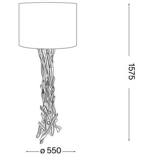 Ideal Lux - Stojeća lampa DRIFTWOOD 1xE27/60W/230V guava Slike