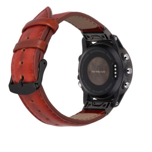 INF Pa&scaron;ček za uro iz pravega usnja za Garmin Fenix 7S/6S/5S - hitra sprostitev Brown 20 mm, (22076763) Cene