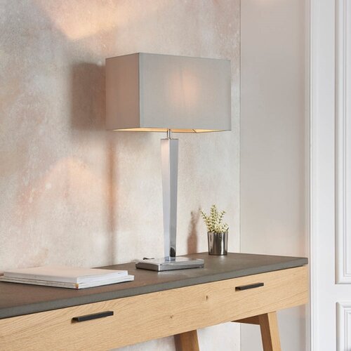  Endon 56707 - Stona lampa MORETO 1xE27/60W/230V sjajni hrom/siva Slike