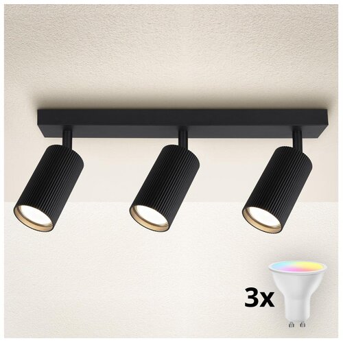 Brilagi - LED RGBW prigu&scaron;iva spot svetiljka SELE MODERN 3xGU10/6W/230V crna Cene