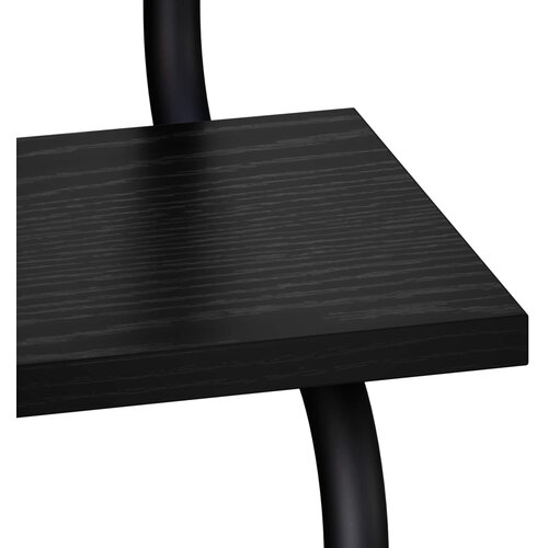  Zidna polica s 2 razine Crni hrast 80 x 24,5 x 61 cm Slike
