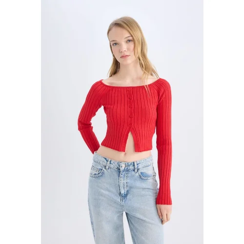 Defacto Fitted Off Shoulder Knitwear Sweater