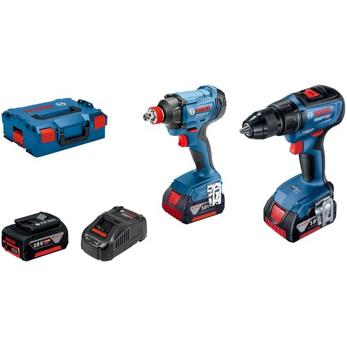 Bosch Set akumulatorskog alata GSR 18V-50 + GDX 180-LI 3x5,0 Ah u L-Boxx koferu, 06019G5227 Cene