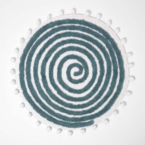 HOMESCAPES kopalni&scaron;ka preproga rond modra spirale tuftanae, 60 c, (5000161210) Cene