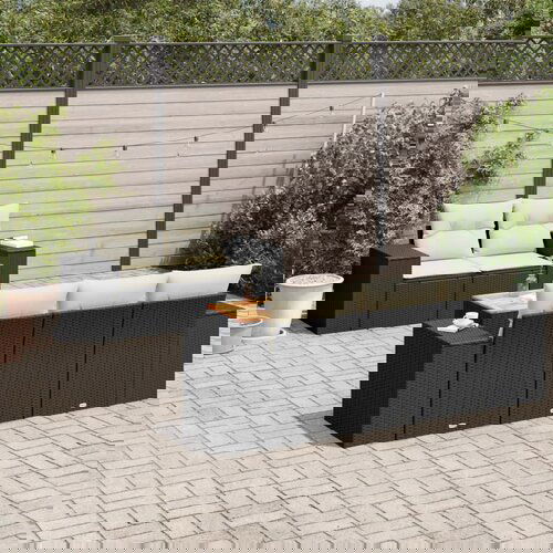 VidaXL 6-dijelni set vrtnih sofa s jastucima crni od poliratana Slike