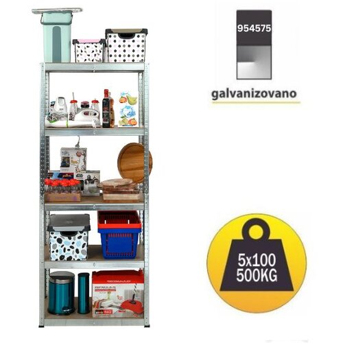 SmartStorage Polica metal-medijapan 180x75x40cm 5X100kg Cene