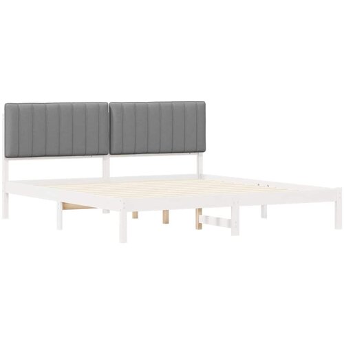  Krevetni okvir s tapiciranim uzglavljem Svijetlo siva Svjetlosiva 205.5 x 185.5 x 84.5 cm Slike