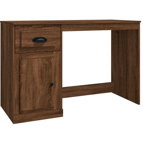 Maison Chic Pisalna miza - pisarniška miza - Računalniška miza s predalom rjav hrast 115x50x75 cm inženirski les, (21785006) Cene
