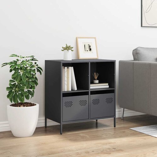  Komoda antracit 68x39x73,5 cm od hladno valjanog čelika Slike