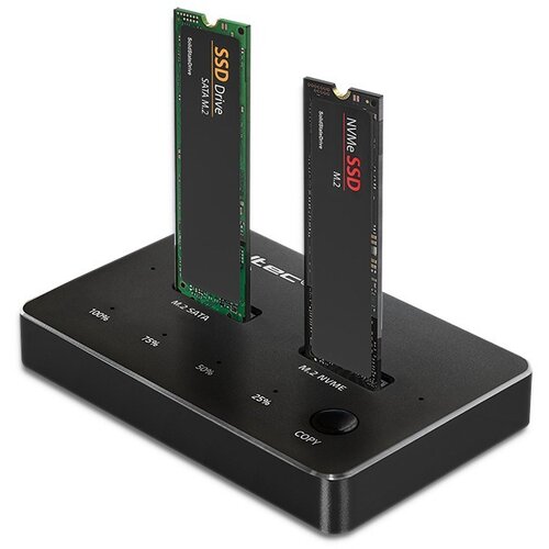 Qoltec M.2 SSD Docking Station | NVMe| SATA | USB-C | DUAL 2 x 2TB Cijene