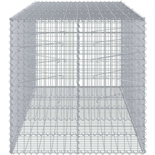 VidaXL Gabionska ko&amp;scaron;ara s poklopcem 250x100x100 cm pocinčano željezo Slike