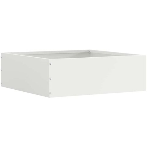 vidaXL Robovi trave Bela 40 x 40 x 13 cm Jeklo Cene