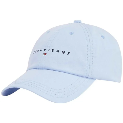 Tommy Jeans Kape s šiltom LINEAR LOGO 6 PANEL CAP Modra