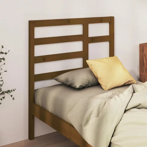  Uzglavlje za krevet boja meda 106 x 4 x 104 cm masivna borovina
