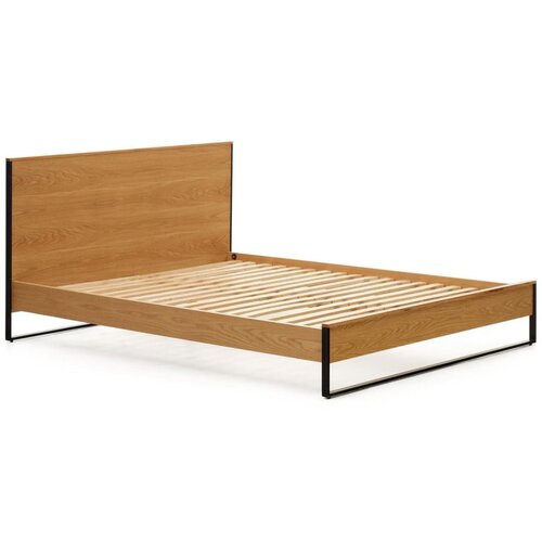 Kave Home Bračni krevet s podnicom 160x200 cm u prirodnoj boji Taiana &amp;ndash; Slike