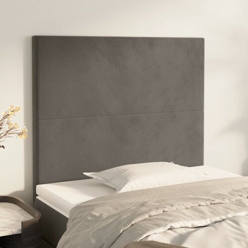 Uzglavlje tamno sivo 80x5x118/128 cm bar&scaron;unasto Cijene