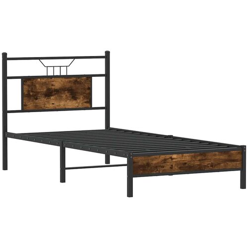 vidaXL Posteljni okvir brez vzmetnice hrast 90x190 cm inženirski les Cene