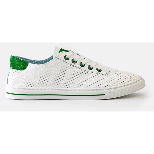 Gemre Women's white perforated lace-up sneakers Ruala Cijene