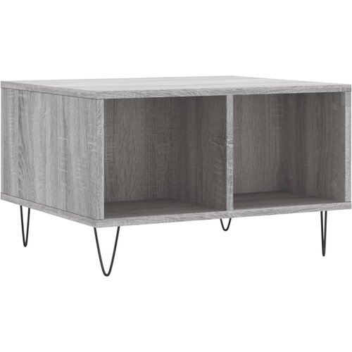 Maison Chic Klubska mizica - kavna mizica - Nizka mizica siva sonoma 60x50x36,5 cm inženirski les, (21753256) Cene