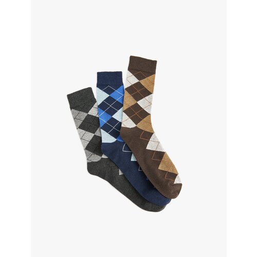 Koton 3-Piece Socks Set Geometric Patterned Slike