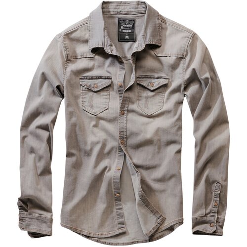 Brandit Riley Denim shirt grey Slike